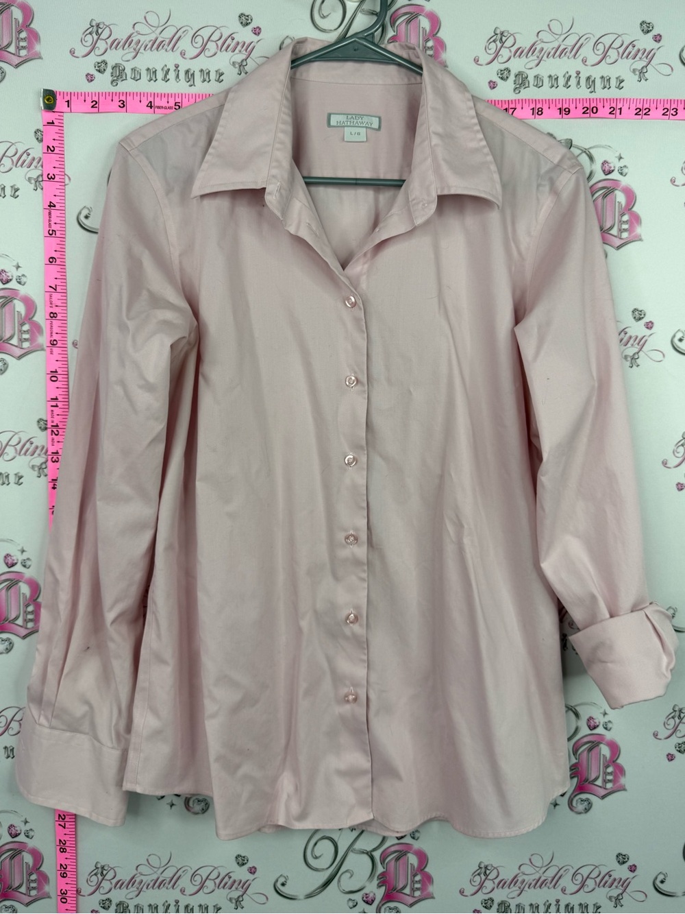 LADY HATHAWAY shirt Classic Light Pink Button-Down Shirt